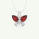 3.21 TCW Pear & Round January-Garnet Birthstone Necklace 11