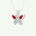 3.21 TCW Pear & Round January-Garnet Birthstone Necklace 14