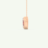 3.21 TCW Emerald & Asscher January-Garnet Birthstone Necklace 8