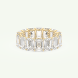 8.91 TCW Emerald Shaped April-Diamond Birthstone Wedding Band 1