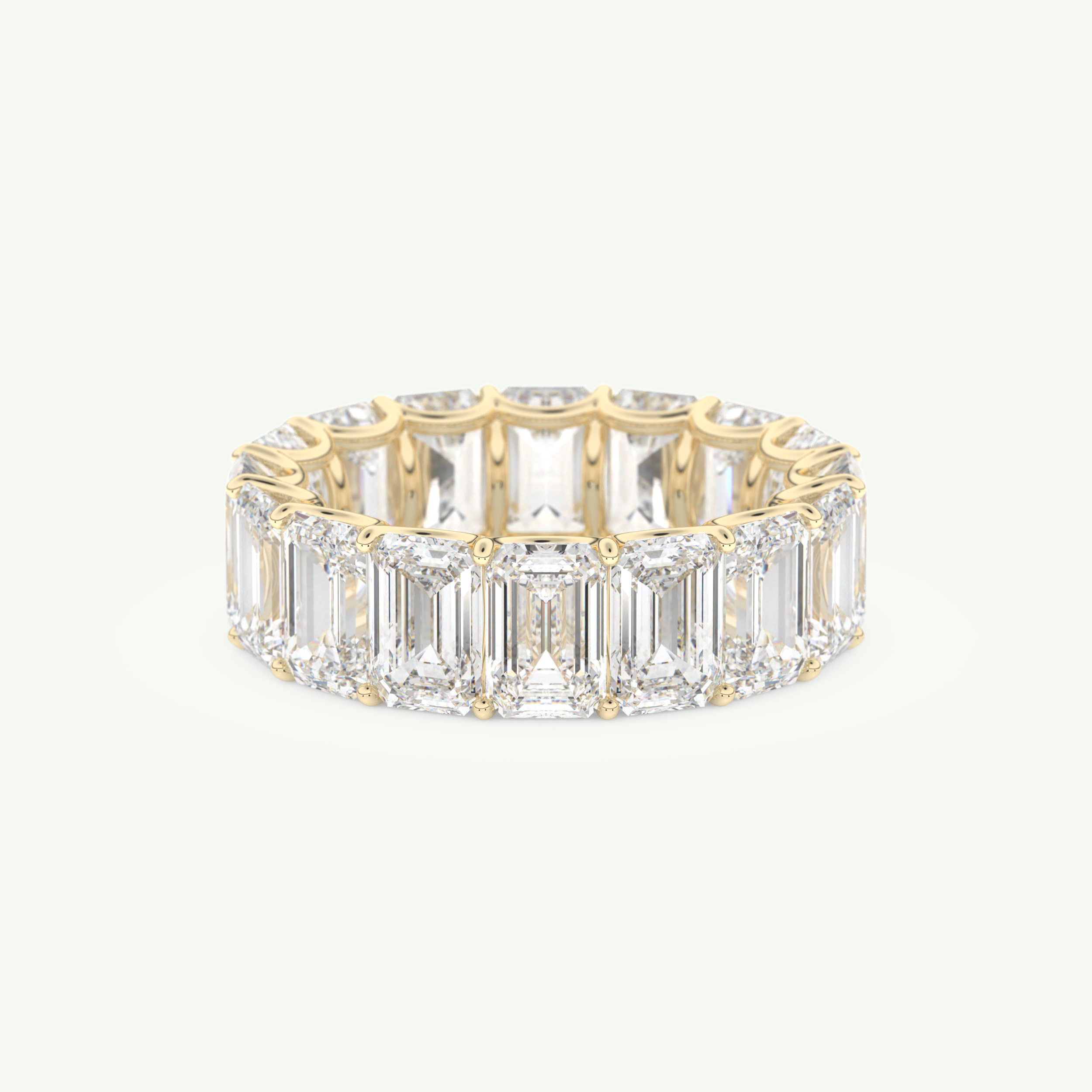 8.91 TCW Emerald Shaped April-Diamond Birthstone Wedding Band 1