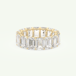 8.91 TCW Emerald Shaped April-Diamond Birthstone Wedding Band 2
