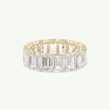 8.91 TCW Emerald Shaped April-Diamond Birthstone Wedding Band 2