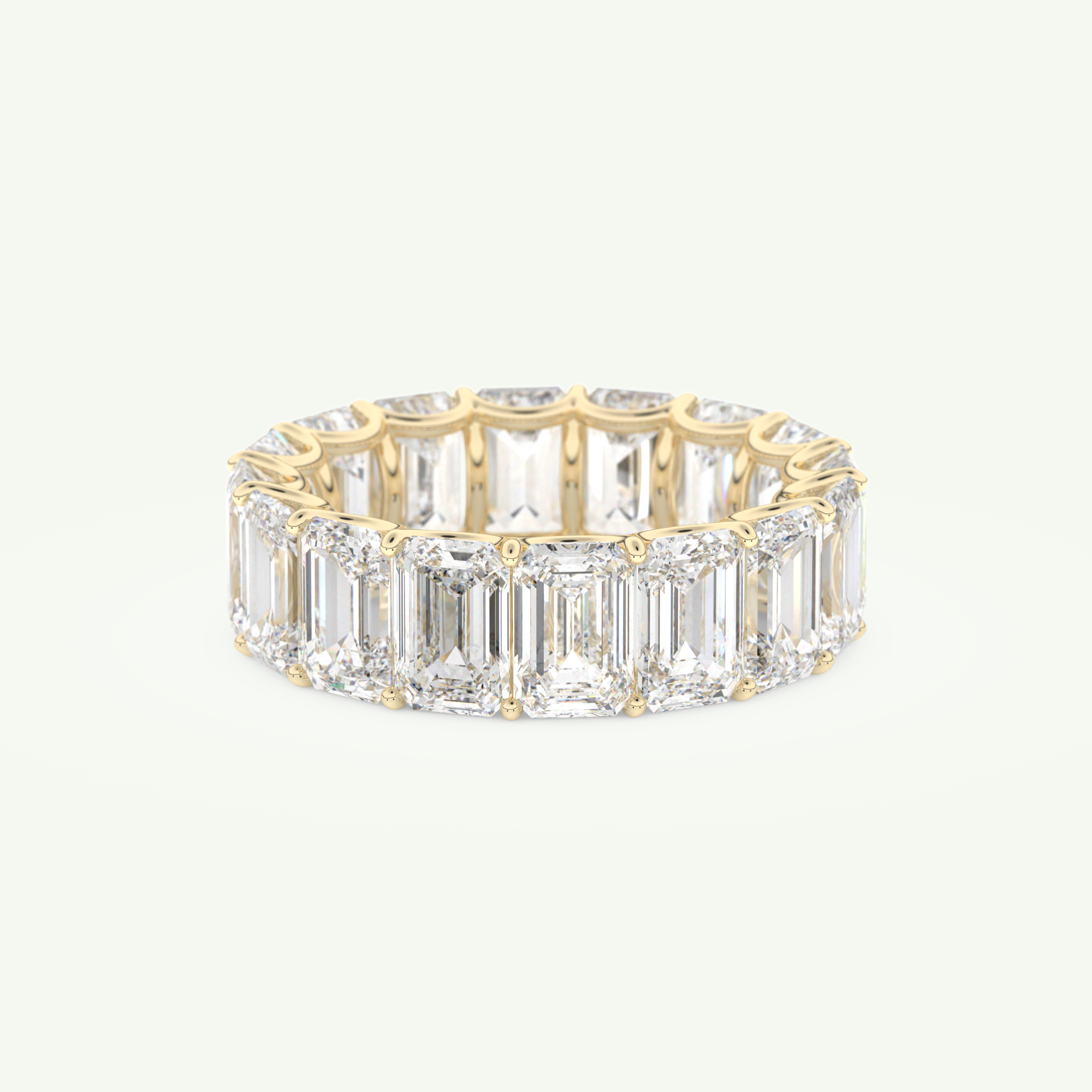 8.91 TCW Emerald Shaped April-Diamond Birthstone Wedding Band 2