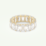 8.91 TCW Emerald Shaped April-Diamond Birthstone Wedding Band 3