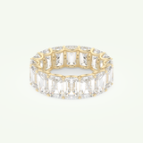 8.91 TCW Emerald Shaped April-Diamond Birthstone Wedding Band 3