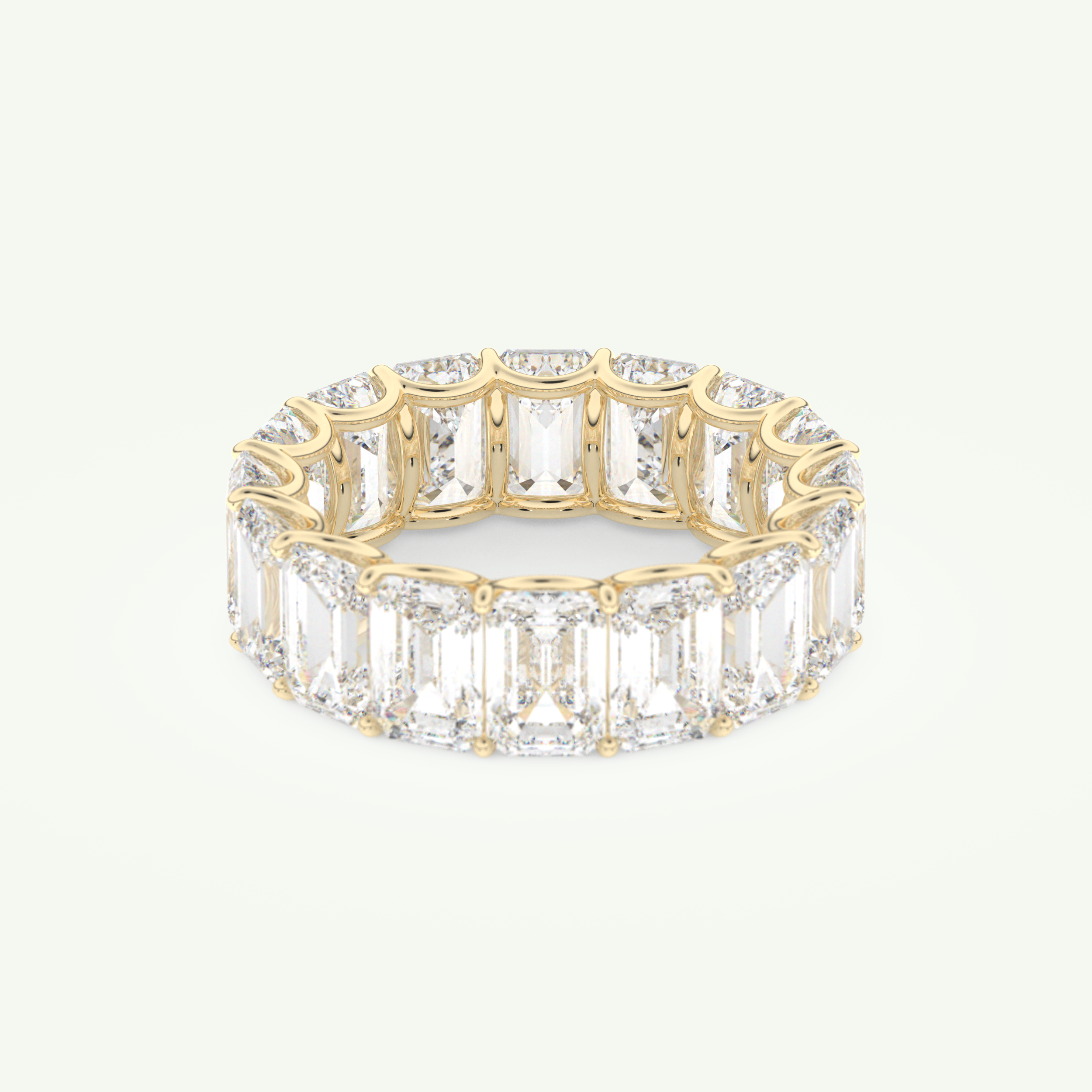 8.91 TCW Emerald Shaped April-Diamond Birthstone Wedding Band 3