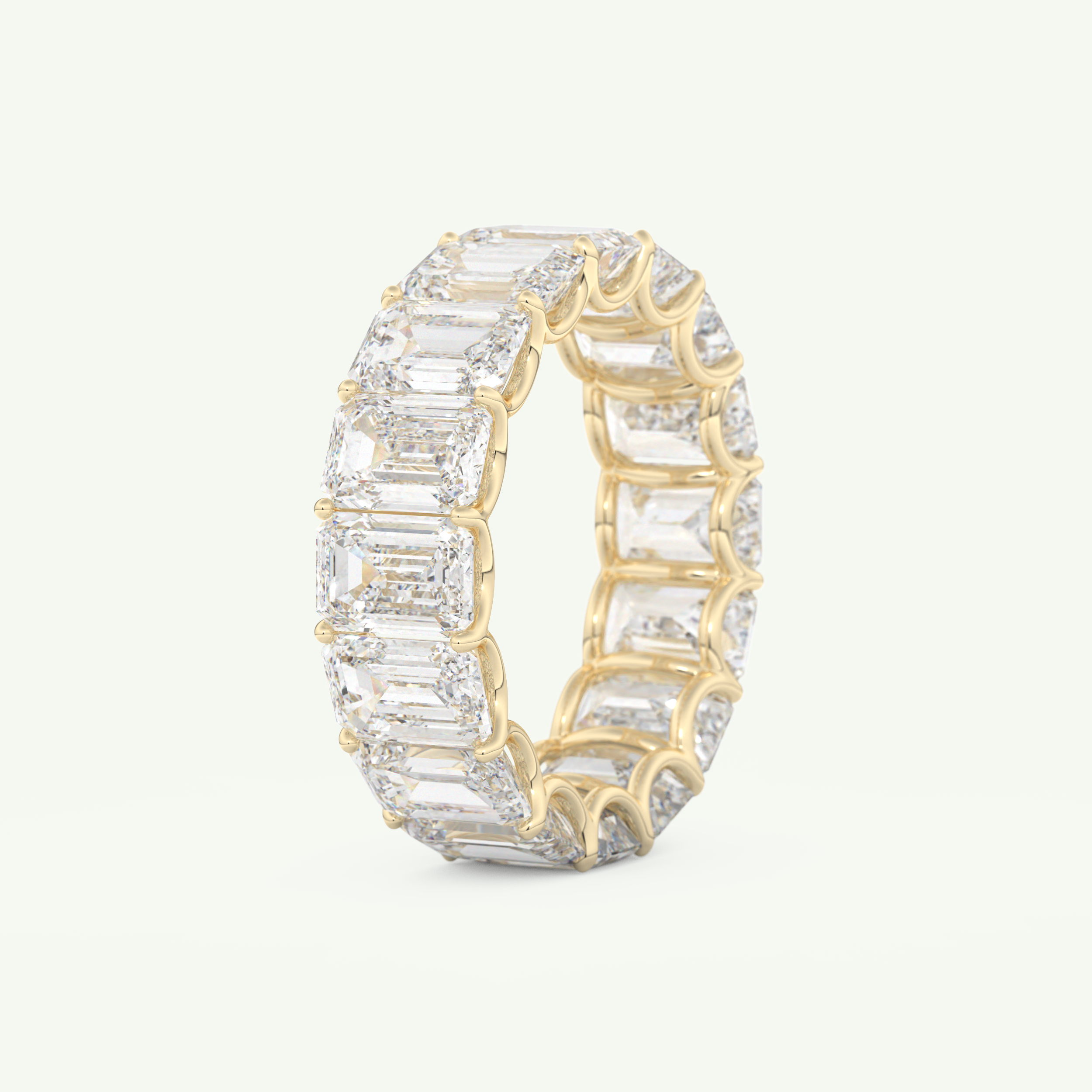 8.91 TCW Emerald Shaped April-Diamond Birthstone Wedding Band 4