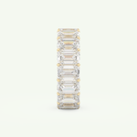 8.91 TCW Emerald Shaped April-Diamond Birthstone Wedding Band 6