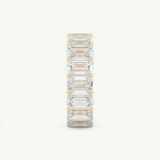 8.91 TCW Emerald Shaped April-Diamond Birthstone Wedding Band 6