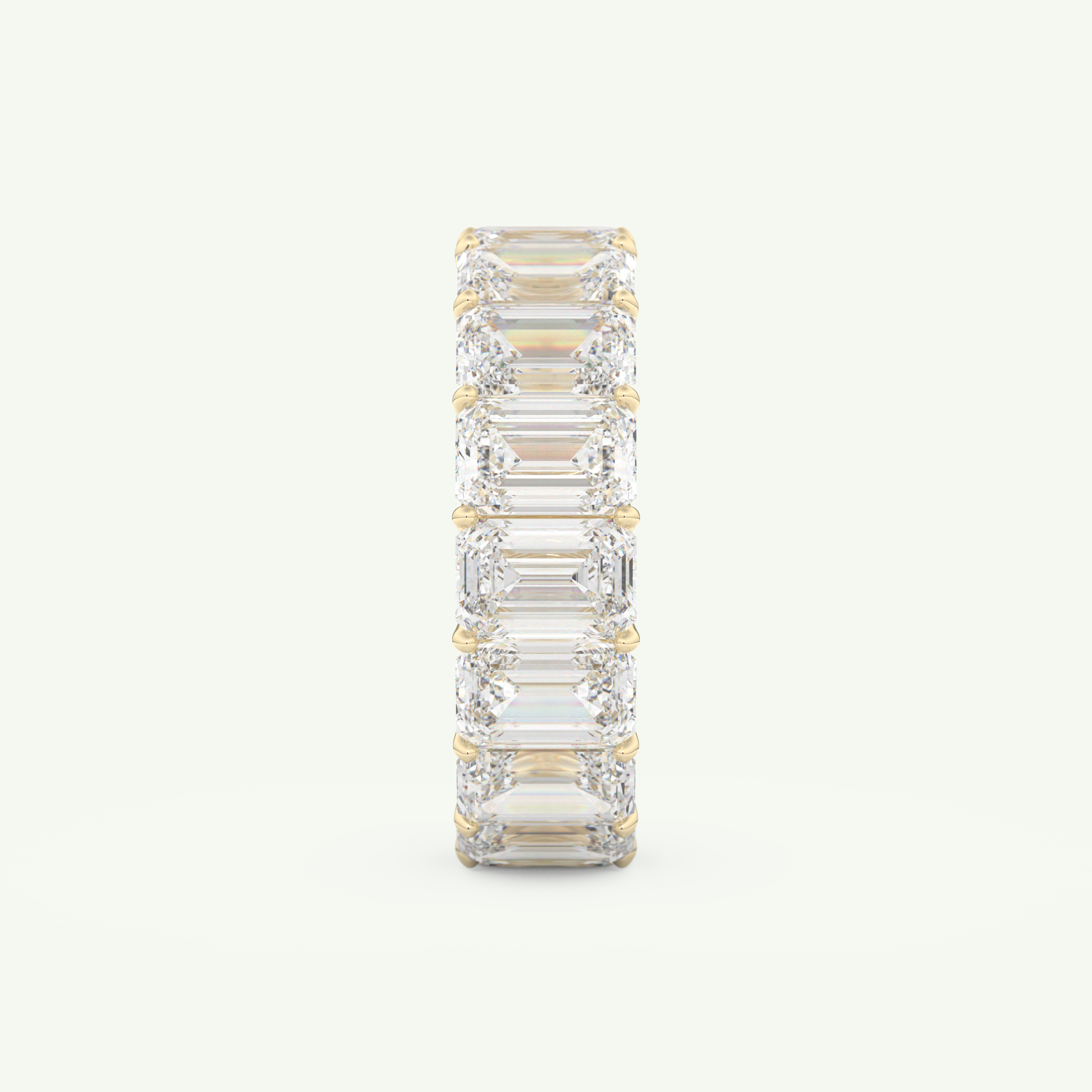 8.91 TCW Emerald Shaped April-Diamond Birthstone Wedding Band 6