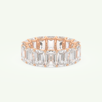 8.91 TCW Emerald Shaped April-Diamond Birthstone Wedding Band 7