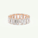 8.91 TCW Emerald Shaped April-Diamond Birthstone Wedding Band 8