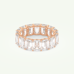 8.91 TCW Emerald Shaped April-Diamond Birthstone Wedding Band 9