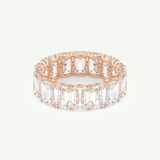 8.91 TCW Emerald Shaped April-Diamond Birthstone Wedding Band 9