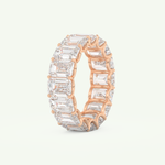 8.91 TCW Emerald Shaped April-Diamond Birthstone Wedding Band 10