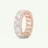 8.91 TCW Emerald Shaped April-Diamond Birthstone Wedding Band 10
