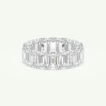 8.91 TCW Emerald Shaped April-Diamond Birthstone Wedding Band 13