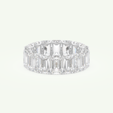 8.91 TCW Emerald Shaped April-Diamond Birthstone Wedding Band 13