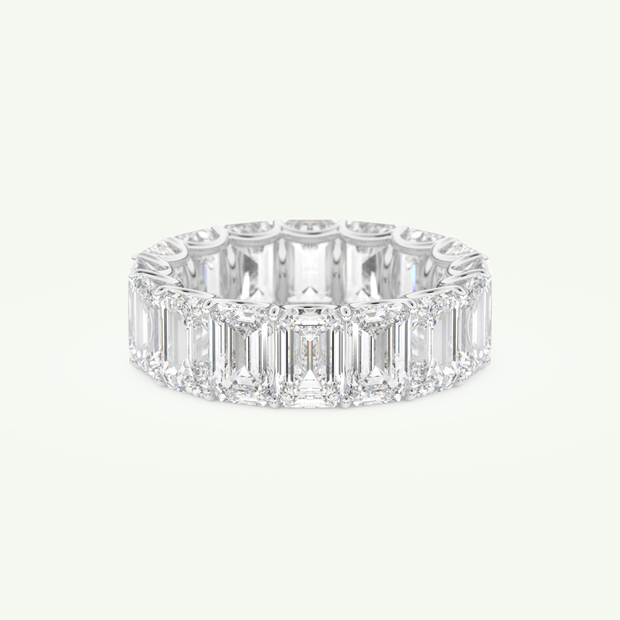 8.91 TCW Emerald Shaped April-Diamond Birthstone Wedding Band 13