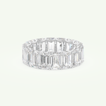 8.91 TCW Emerald Shaped April-Diamond Birthstone Wedding Band 14