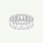 8.91 TCW Emerald Shaped April-Diamond Birthstone Wedding Band 15