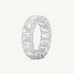 8.91 TCW Emerald Shaped April-Diamond Birthstone Wedding Band 16