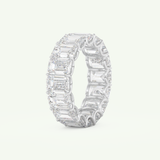 8.91 TCW Emerald Shaped April-Diamond Birthstone Wedding Band 16
