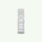 8.91 TCW Emerald Shaped April-Diamond Birthstone Wedding Band 18