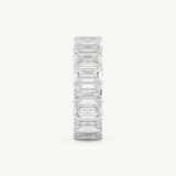 8.91 TCW Emerald Shaped April-Diamond Birthstone Wedding Band 18