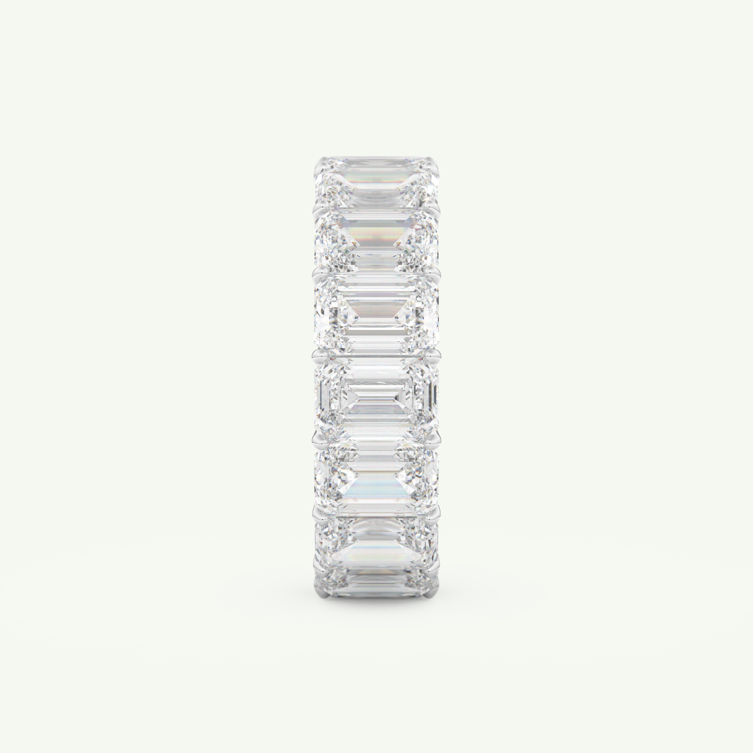 8.91 TCW Emerald Shaped April-Diamond Birthstone Wedding Band 18