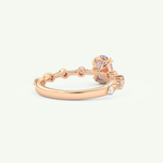 0.6 CT Oval Cut Pave February-Amethyst Birthstone Engagement Ring 9