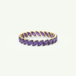 1.2 TCW Marquise Shaped February-Amethyst Birthstone Wedding Band 2