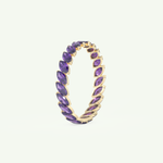 1.2 TCW Marquise Shaped February-Amethyst Birthstone Wedding Band 4
