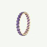 1.2 TCW Marquise Shaped February-Amethyst Birthstone Wedding Band 4