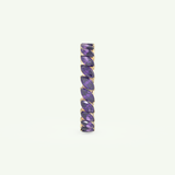 1.2 TCW Marquise Shaped February-Amethyst Birthstone Wedding Band 6