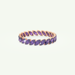 1.2 TCW Marquise Shaped February-Amethyst Birthstone Wedding Band 7