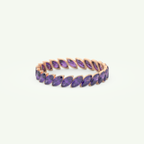 1.2 TCW Marquise Shaped February-Amethyst Birthstone Wedding Band 8