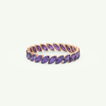 1.2 TCW Marquise Shaped February-Amethyst Birthstone Wedding Band 9