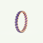1.2 TCW Marquise Shaped February-Amethyst Birthstone Wedding Band 10