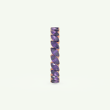 1.2 TCW Marquise Shaped February-Amethyst Birthstone Wedding Band 12