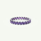 1.2 TCW Marquise Shaped February-Amethyst Birthstone Wedding Band 14