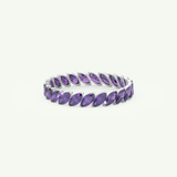 1.2 TCW Marquise Shaped February-Amethyst Birthstone Wedding Band 15