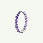 1.2 TCW Marquise Shaped February-Amethyst Birthstone Wedding Band 16
