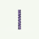 1.2 TCW Marquise Shaped February-Amethyst Birthstone Wedding Band 18