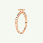 0.24 CT Round Cut Initial March-Aquamarine Birthstone Engagement Ring 10