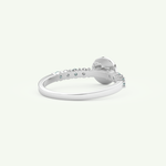 0.24 CT Round Cut Initial March-Aquamarine Birthstone Engagement Ring 15