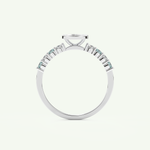 0.24 CT Round Cut Initial March-Aquamarine Birthstone Engagement Ring 17