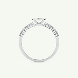 0.24 CT Round Cut Initial March-Aquamarine Birthstone Engagement Ring 17