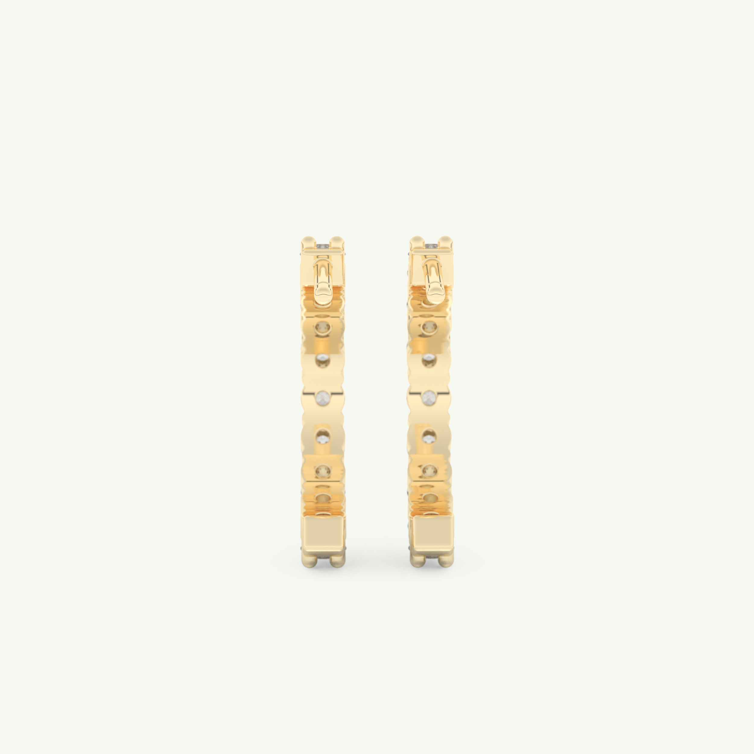 0.54 TCW Round March-Aquamarine Birthstone Stud Earrings 2